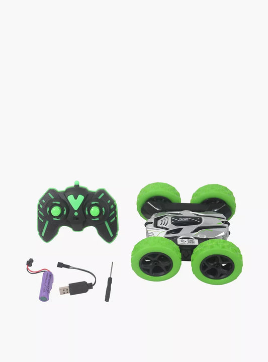 Remote Control Stunt Car – 360° Double-Sided Rotating RC Car with LED Lights & Rechargeable Battery for Kids UAE