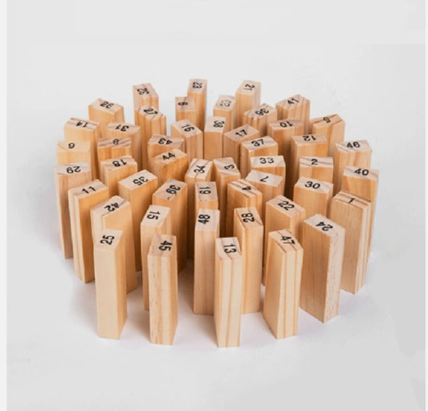 Tumbling Wooden Tower Blocks Game β 54 Piece Jenga Style Stacking Game for Kids & Family Fun UAE
