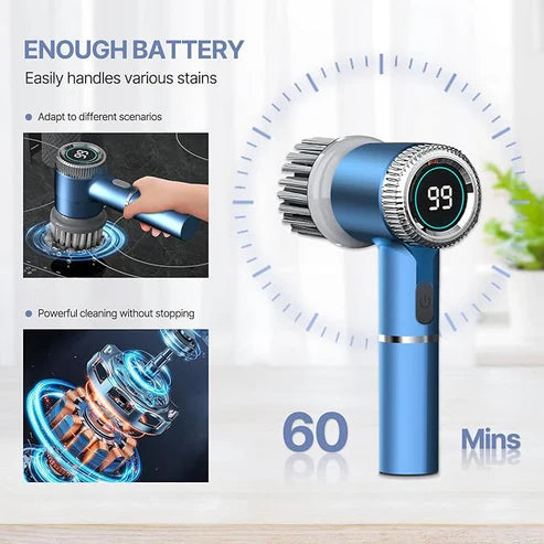 5-in-1 Rechargeable Electric Cleaning Brush β Wireless & Waterproof for Kitchen & Bathroom (UAE)