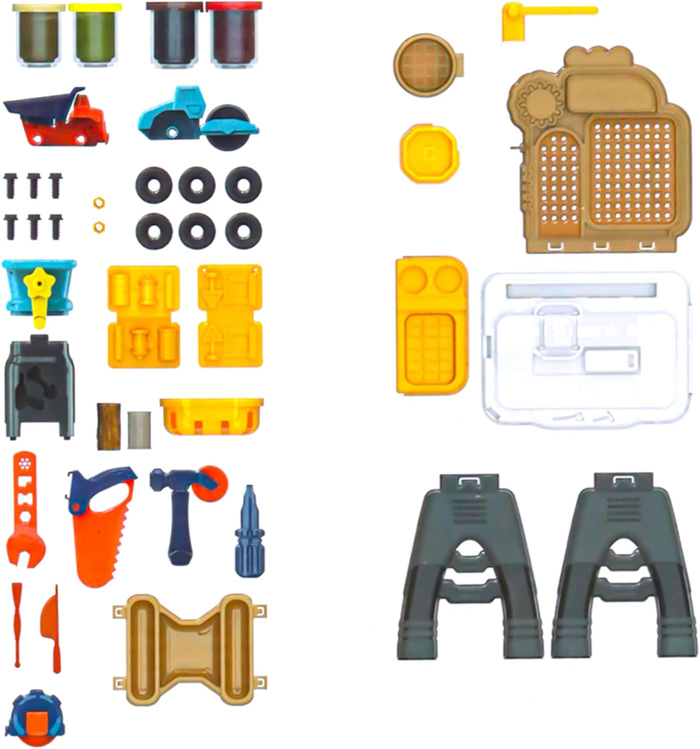 45 Pcs Toddler Tool Bench Workbench Set โ Educational Construction Toys with Vehicles & Storage for Boys & Girls UAE