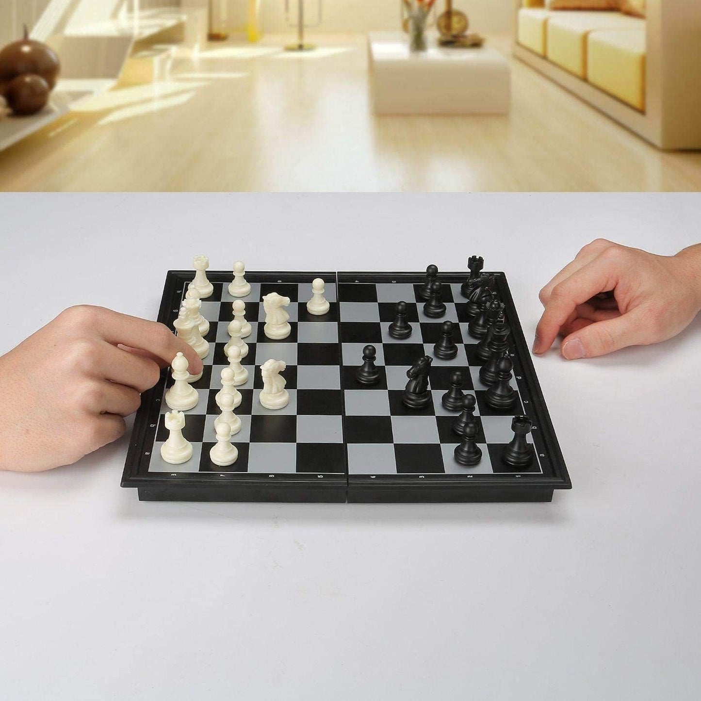 3-in-1 Magnetic Chess, Checkers & Backgammon Folding Board Game β Portable Travel Set for Kids & Adults UAE