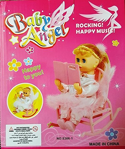 Baby Angel Doll – Rocking Chair Toy with Happy Music & Angel Wings | Light-Up Luxury Doll Gift for Girls 3+