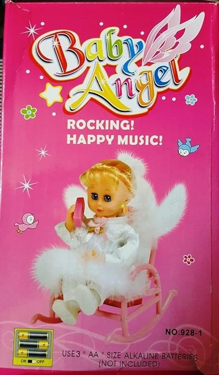 Baby Angel Doll – Rocking Chair Toy with Happy Music & Angel Wings | Light-Up Luxury Doll Gift for Girls 3+