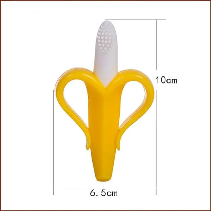 Baby Banana Teether Brush β Safe Silicone Toothbrush for 3β12M