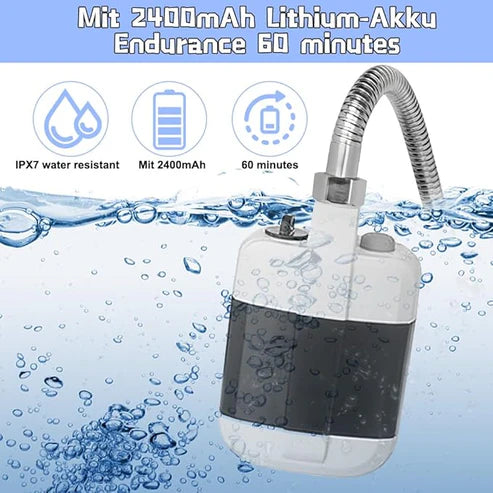 Portable Outdoor Shower Pump β Rechargeable & Waterproof | For Camping, Car & Pet Wash