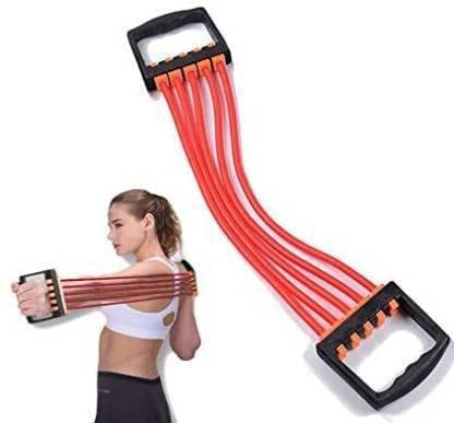 5-Spring Chest Expander Resistance Band – Adjustable Arm & Shoulder Strengthener for Men & Women