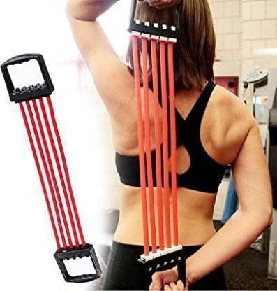 5-Spring Chest Expander Resistance Band – Adjustable Arm & Shoulder Strengthener for Men & Women