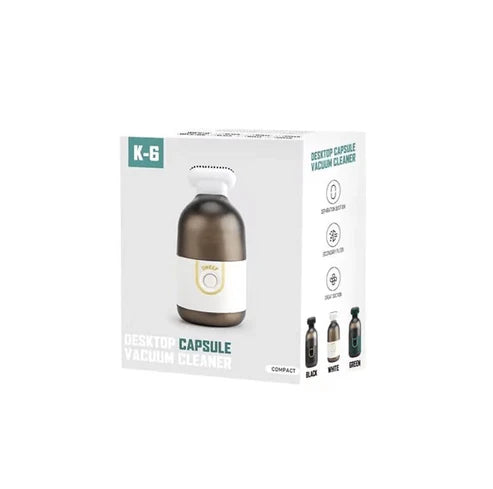 Mini USB Capsule Desktop Vacuum Cleaner – Compact, Powerful & Rechargeable for Office, Table & Home Use