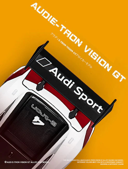 سيارة لعبة Audi e-Tron Vision GT المصبوبة - حركة سحب للخلف وتفاصيل واقعية