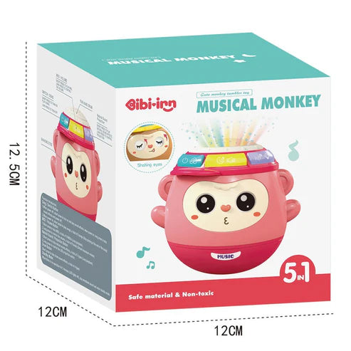 Musical Monkey Baby Tumbler Toy β 5-in-1 Light & Sound Wobble Toy for Toddlers (Non-Toxic, Safe & Fun)