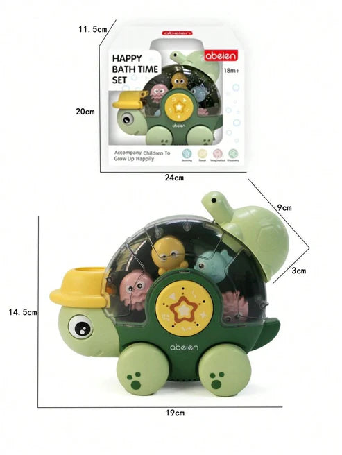 Turtle Baby Bath Toy with Waterfall Action โ Educational & Fun Water Play Set for Toddlers (18+ Months)