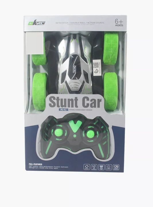 Remote Control Stunt Car – 360° Double-Sided Rotating RC Car with LED Lights & Rechargeable Battery for Kids UAE
