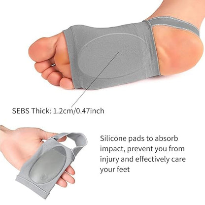 Plantar Fasciitis Arch Support Sleeves – Foot Compression Wrap with Gel Pad for Pain Relief & Tendon Support