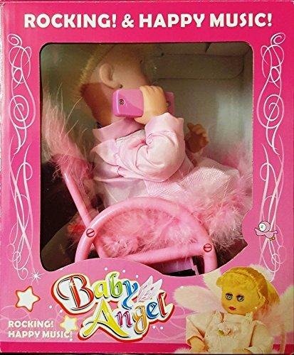 Baby Angel Doll – Rocking Chair Toy with Happy Music & Angel Wings | Light-Up Luxury Doll Gift for Girls 3+