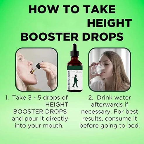 Height Booster Growth Drops – Natural Height Enhancer Formula for Teens & Adults (30ml)