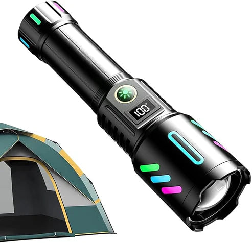 Kezu Rechargeable Super Bright Flashlight – Waterproof, LED Zoom Torch for Camping, Car & Emergency Use