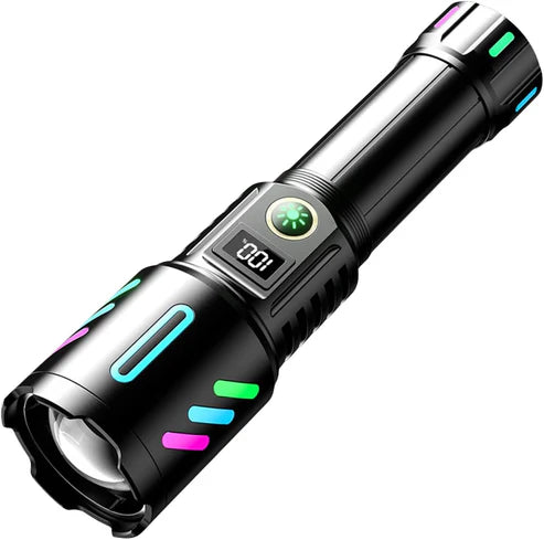 Kezu Rechargeable Super Bright Flashlight – Waterproof, LED Zoom Torch for Camping, Car & Emergency Use