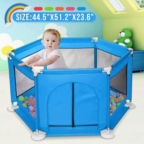 Soft-Safe Baby Playpen with Balls | Large Foldable Kids Activity Ball Pool – Non-Toxic & Portable