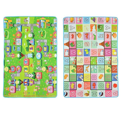Double-Sided Baby Crawling Mat – Extra Soft, Waterproof, Foldable & Educational Play Mat for Infants & Toddlers