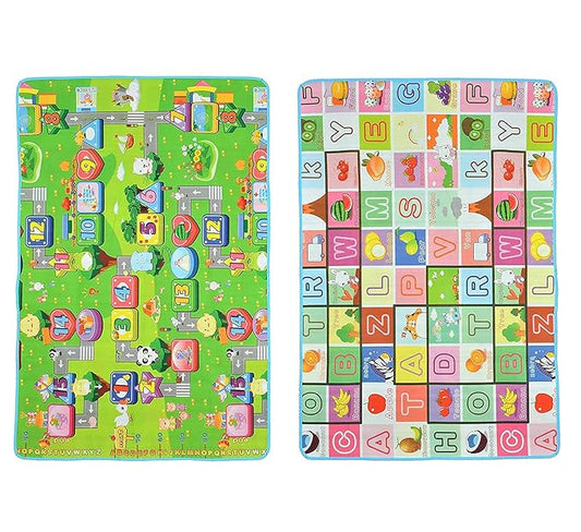 Double-Sided Baby Crawling Mat – Extra Soft, Waterproof, Foldable & Educational Play Mat for Infants & Toddlers