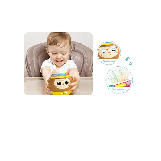 Musical Monkey Baby Tumbler Toy – 5-in-1 Light & Sound Wobble Toy for Toddlers (Non-Toxic, Safe & Fun)