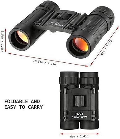 Compact 8X Zoom Binoculars – Foldable, Lightweight & Powerful View Perfect for Travel • Concerts • Camping • Adventure Watching
