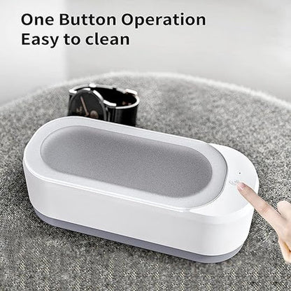 Ultrasonic Jewelry & Eyeglass Cleaner – Silent & Deep Cleaning in 3 Minutes | USB Rechargeable